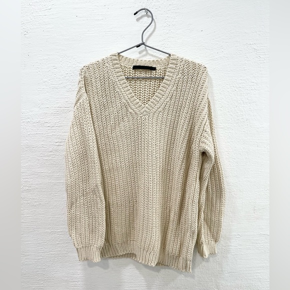 Jenni Kayne Cotton Cabin Sweater Cream - Picture 2 of 6